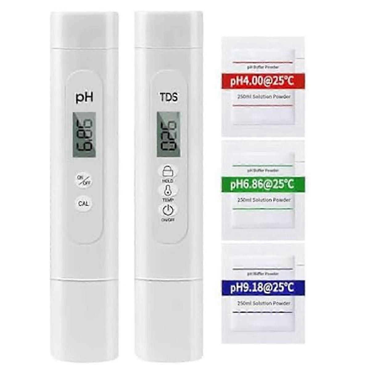 Digital Water Quality Tester 0-14PH Meter TDS Temperature Tester compatible with Drinking Water Pool Aquarium A