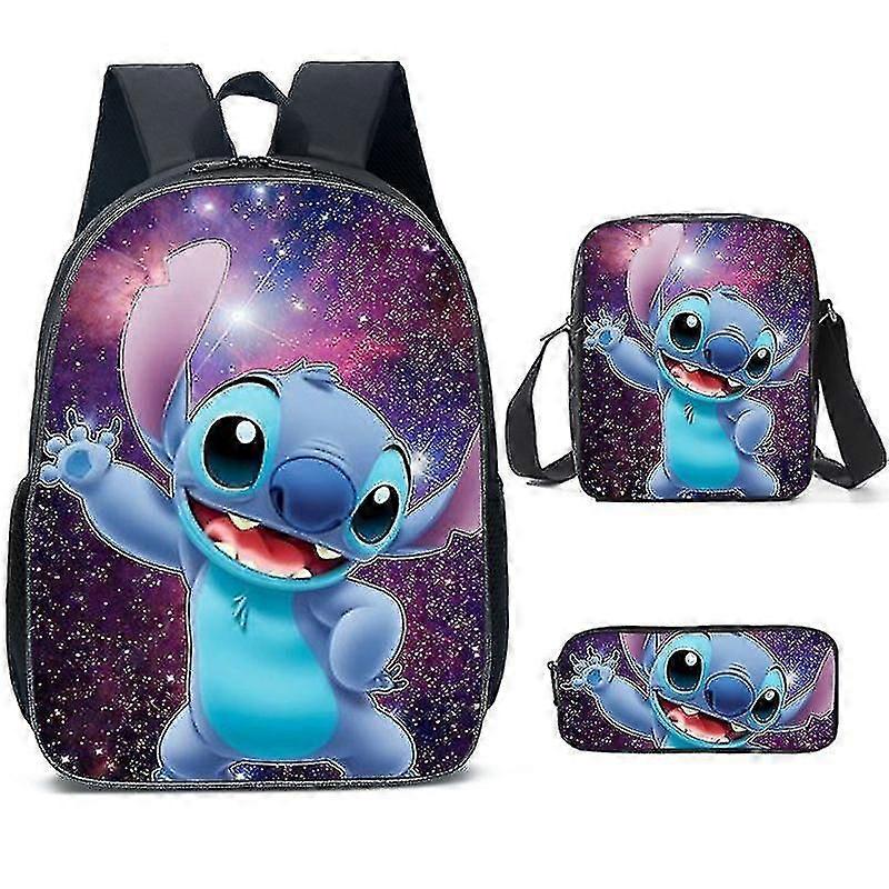 3pcs/set Lilo Stitch Backpack Lunch Bag Pencil Case Kids Boys Girl Daily Backpacks Bags PYL29