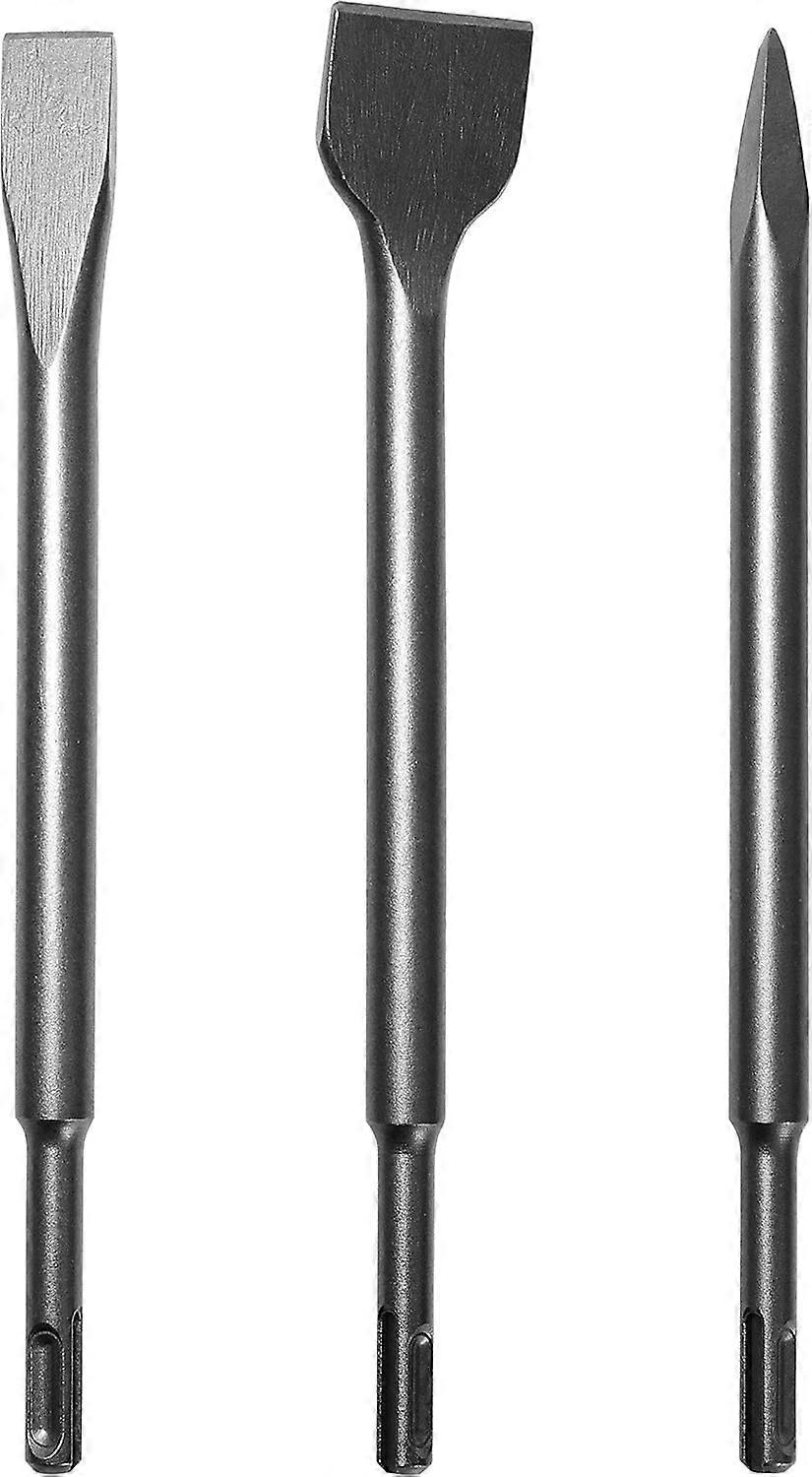 Powerful Demolition, SDS Plus Flat Chisel For Extreme Loads Accommodation In Concrete And Masonry, 3PCS