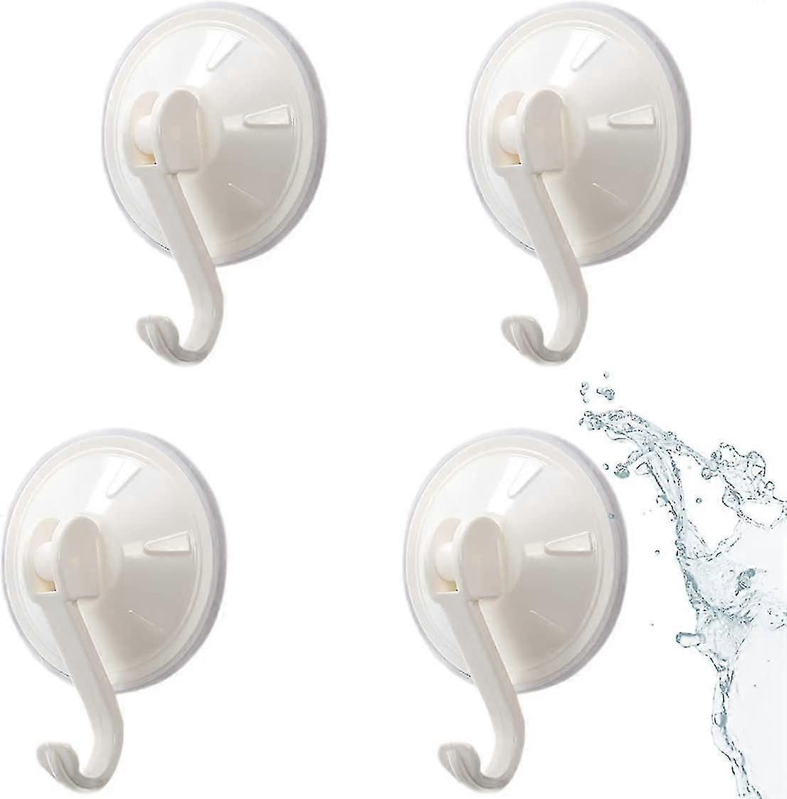 Removable Bathroom And Kitchen Suction Cup Hookswhite4pcs