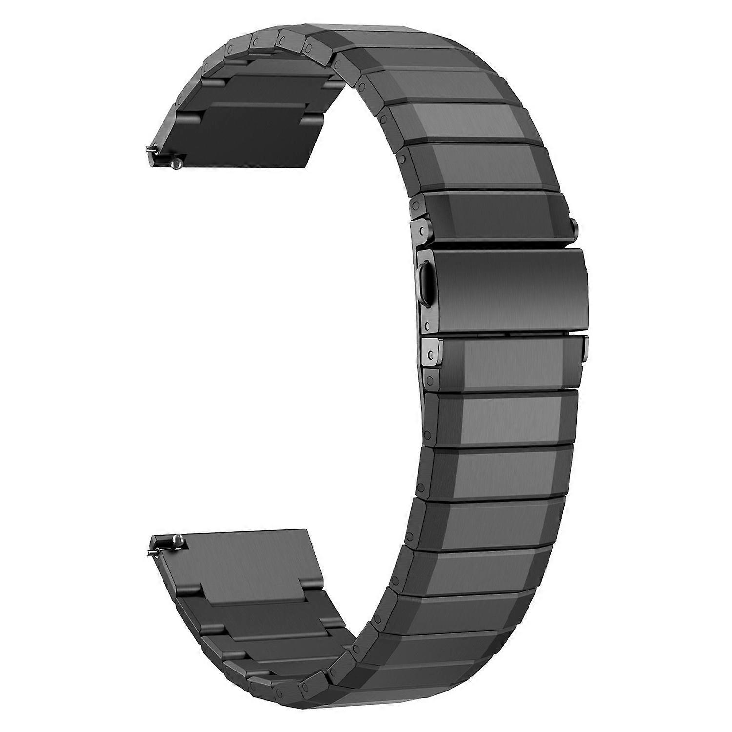 22mm Universal Titanium Alloy Watch Band Bamboo Segment Wrist Strap - Titanium Grey