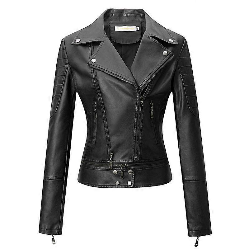 Women's Moto Biker Short Slim Jacket