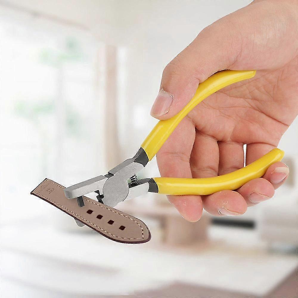 مشاهدة حزام المشبك طول تعديل العالمي جولة ثقب لكمة كماشة أداة لمشاهدة حزام جلدي