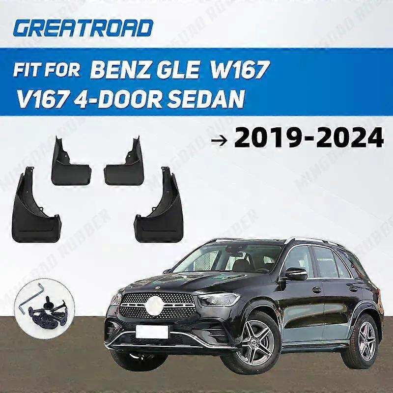 Set Mud Flaps For Mercedes Benz GLE Class high W167 V167 2019-2024 Mudflaps Splash Guards Front Rear Mudguards