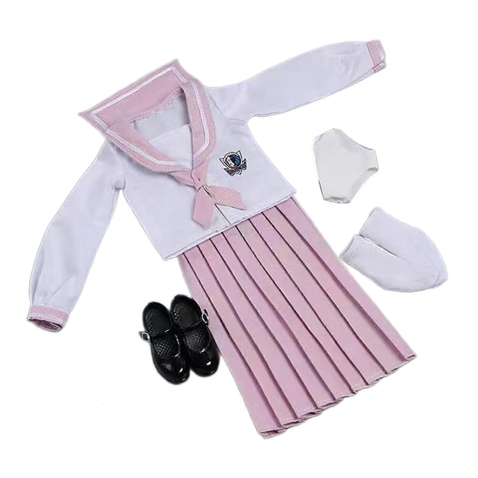 Maßstab 1:6 Schulmädchen Uniform Anzug Action Figur Kleidung Langarm Set Stilvoll