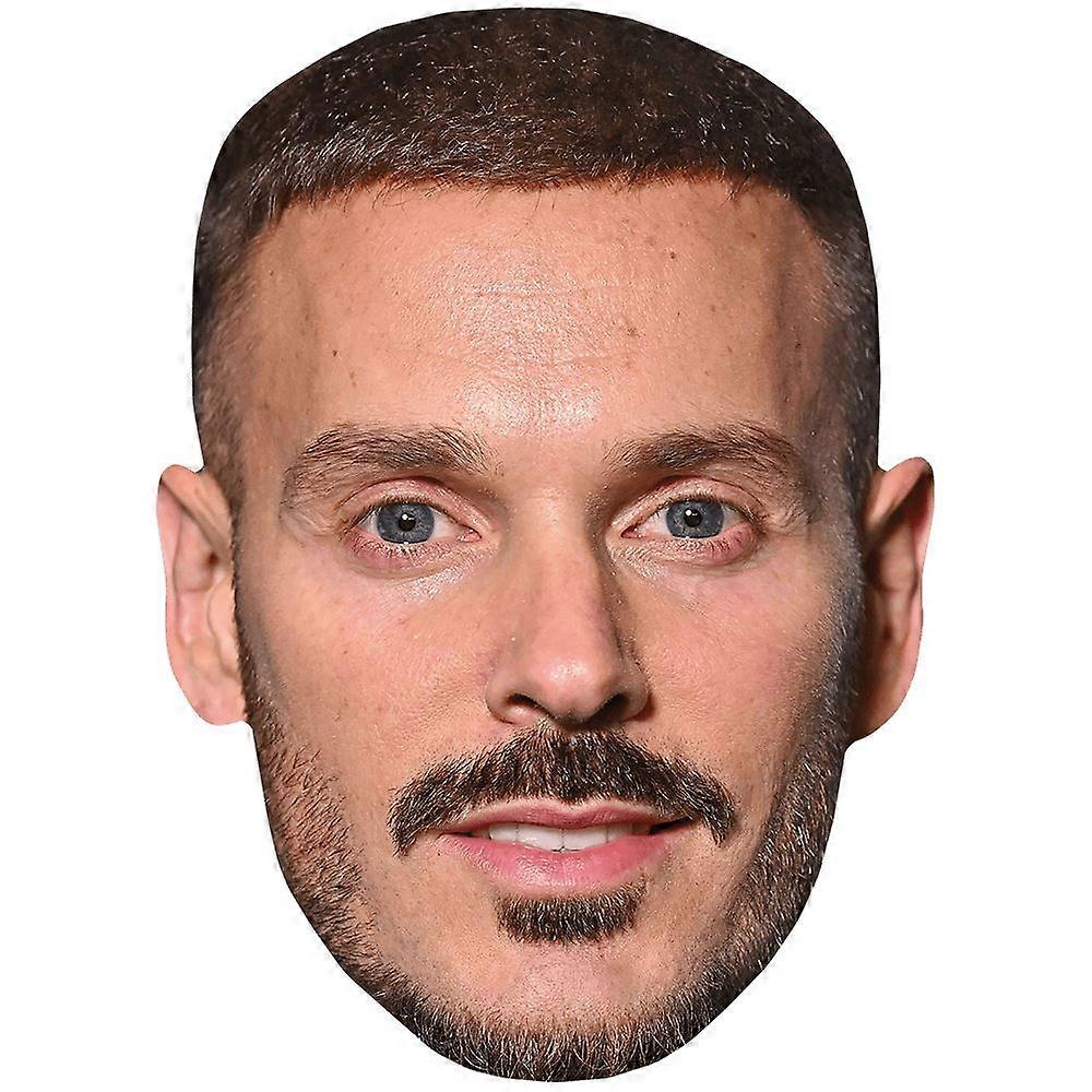 Matt Pokora (Moustache) Celebrity Mask, Flat Card Face