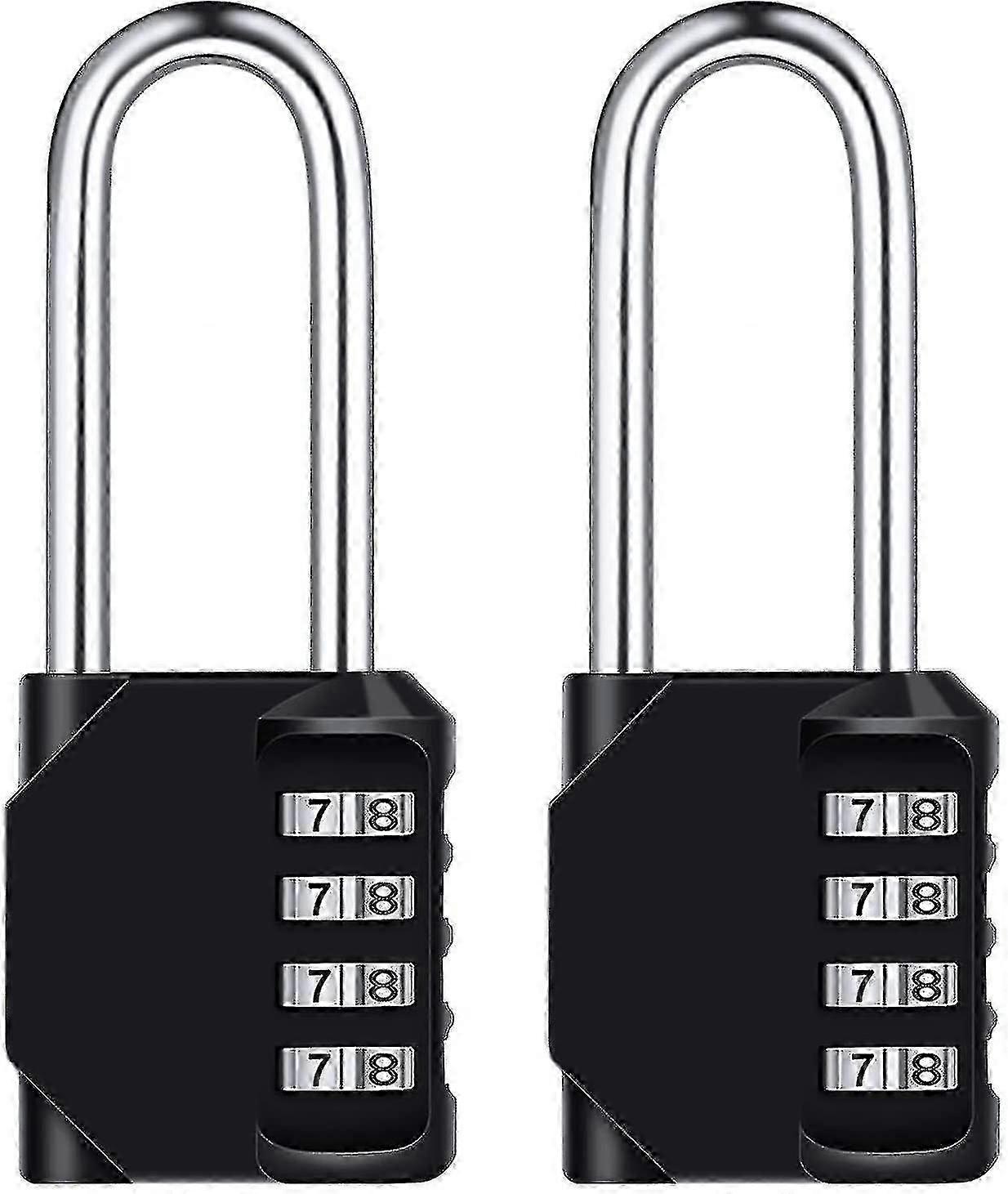 6.7cm Long Combination Padlock, [2 Pieces] Waterproof 4-digit Combination Lock, Weather Resistant Me