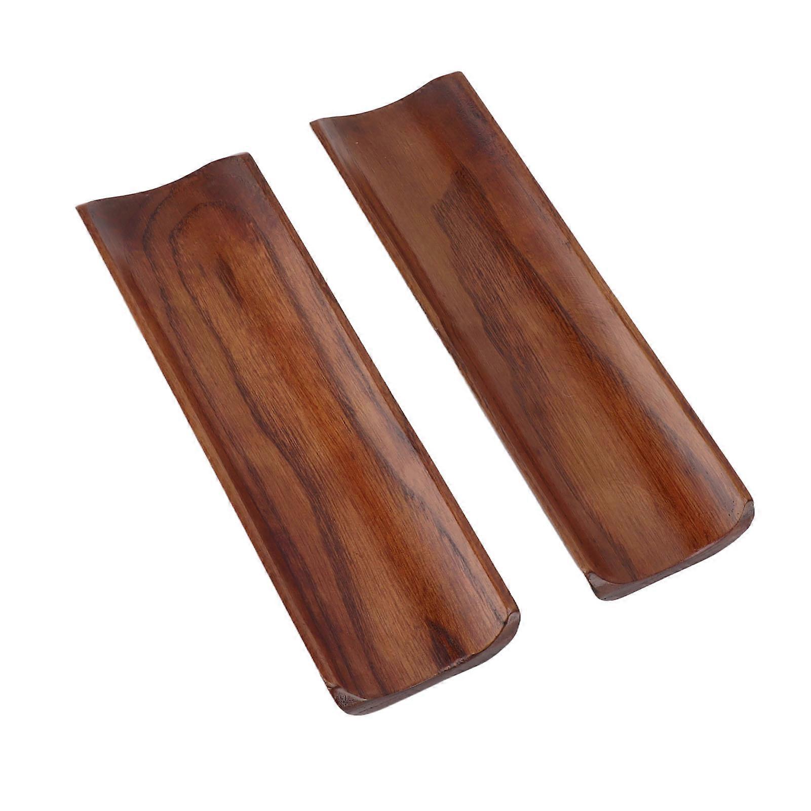 2PCS Solid Wood Sushi Plates 7.2x2.1in Long Rectangular Serving Platter