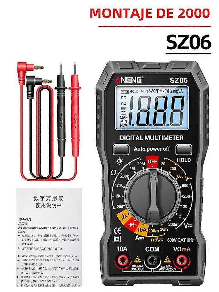 ANENG SZ06 Digital Multimeter Auto Test AC/DC Voltage Current Meter Smart Data Stored Diode Voltmeter Ohmmeter Electronic Tools