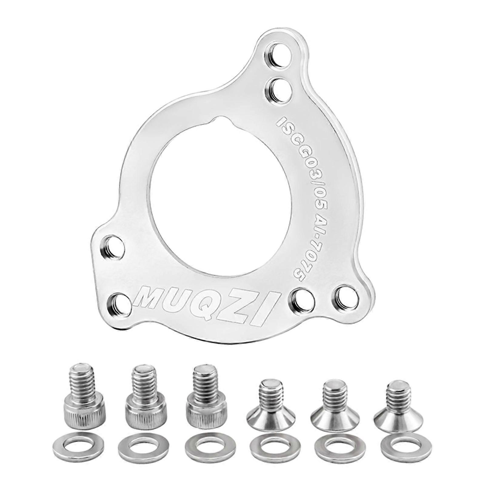Aluminum Alloy Bicycle Chain Protector ISCG ISCG 03/05 Bike Adapter Bottom Bracket Chain Guide Plate Adapter with Screws  Silver