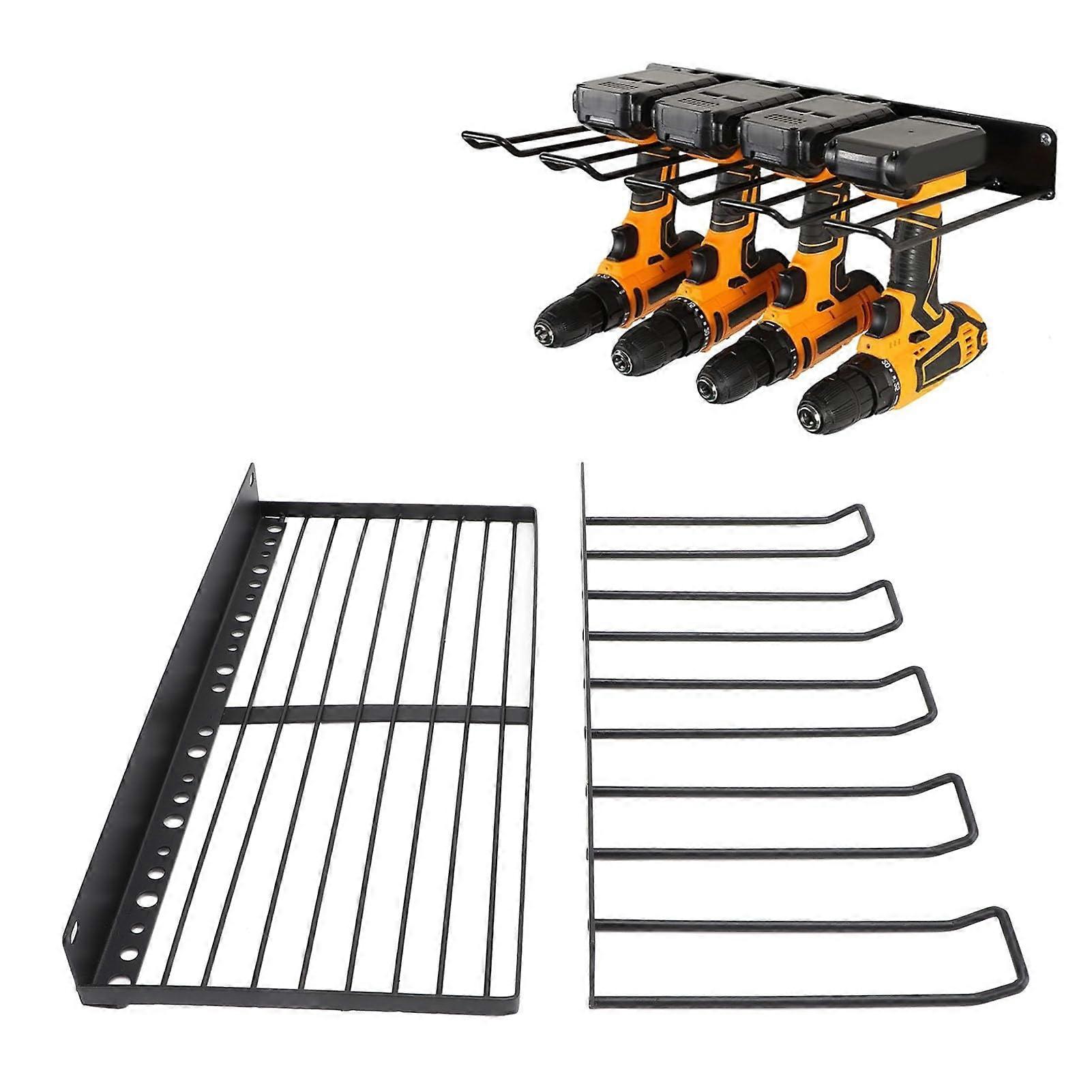 2 Tier power tool organizer wallmounted drilling shelf large capacity garage tool organizer