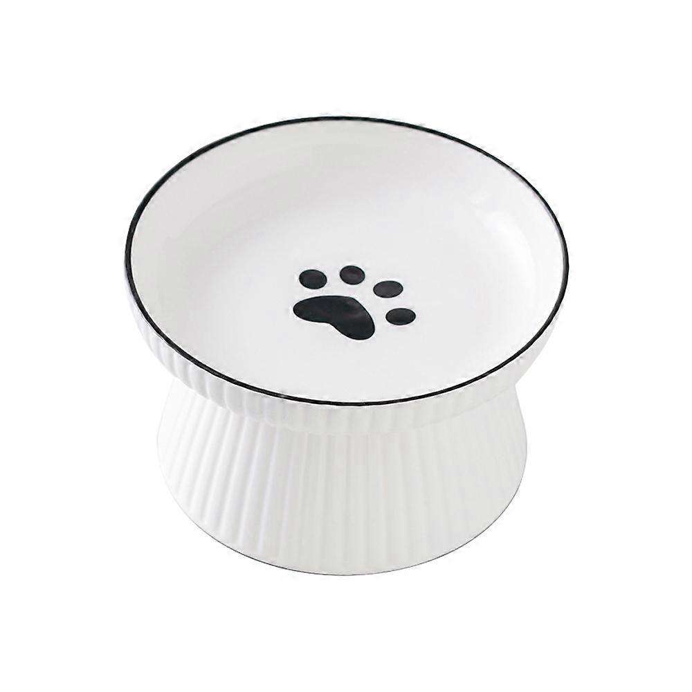 Elevated Cat Feeder, Ceramic, Whisker Friendly Dining