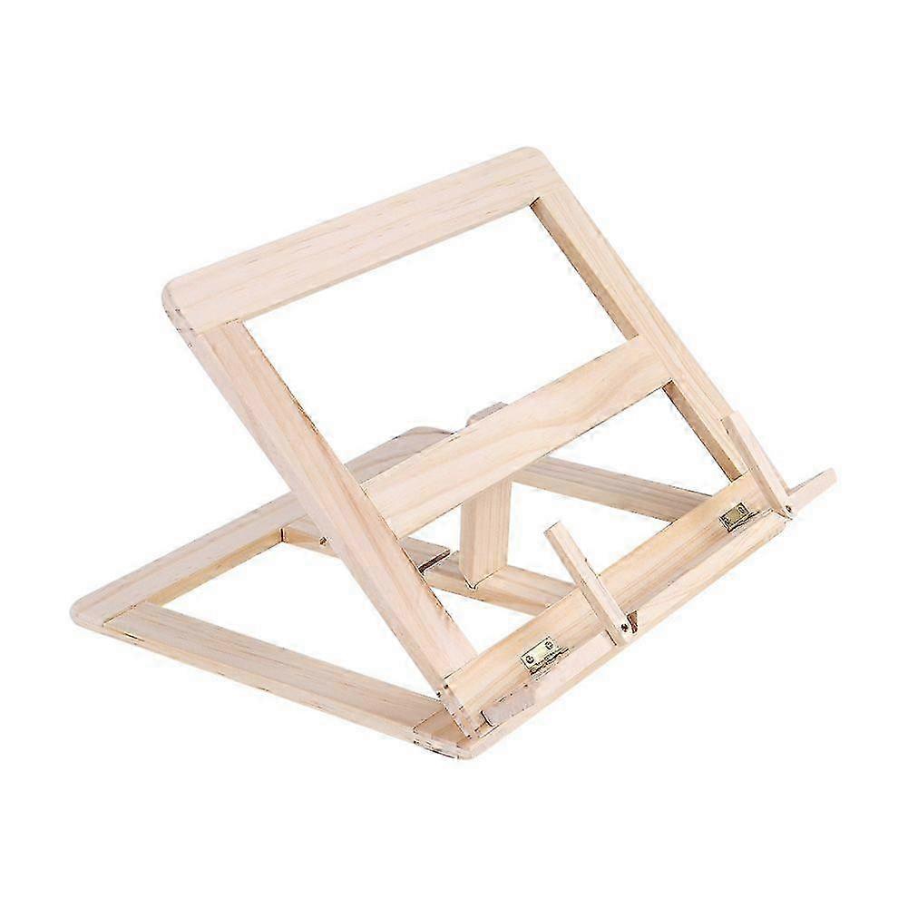Multi functional Wooden Book Reading Rack Kitchen Cookbook Stand Holder