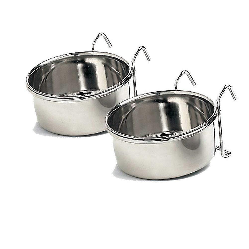 Stainless Steel Dog Bowl for Poultry, 10 Ounce Capacity, 2-Pack, Durable and Easy to Clean