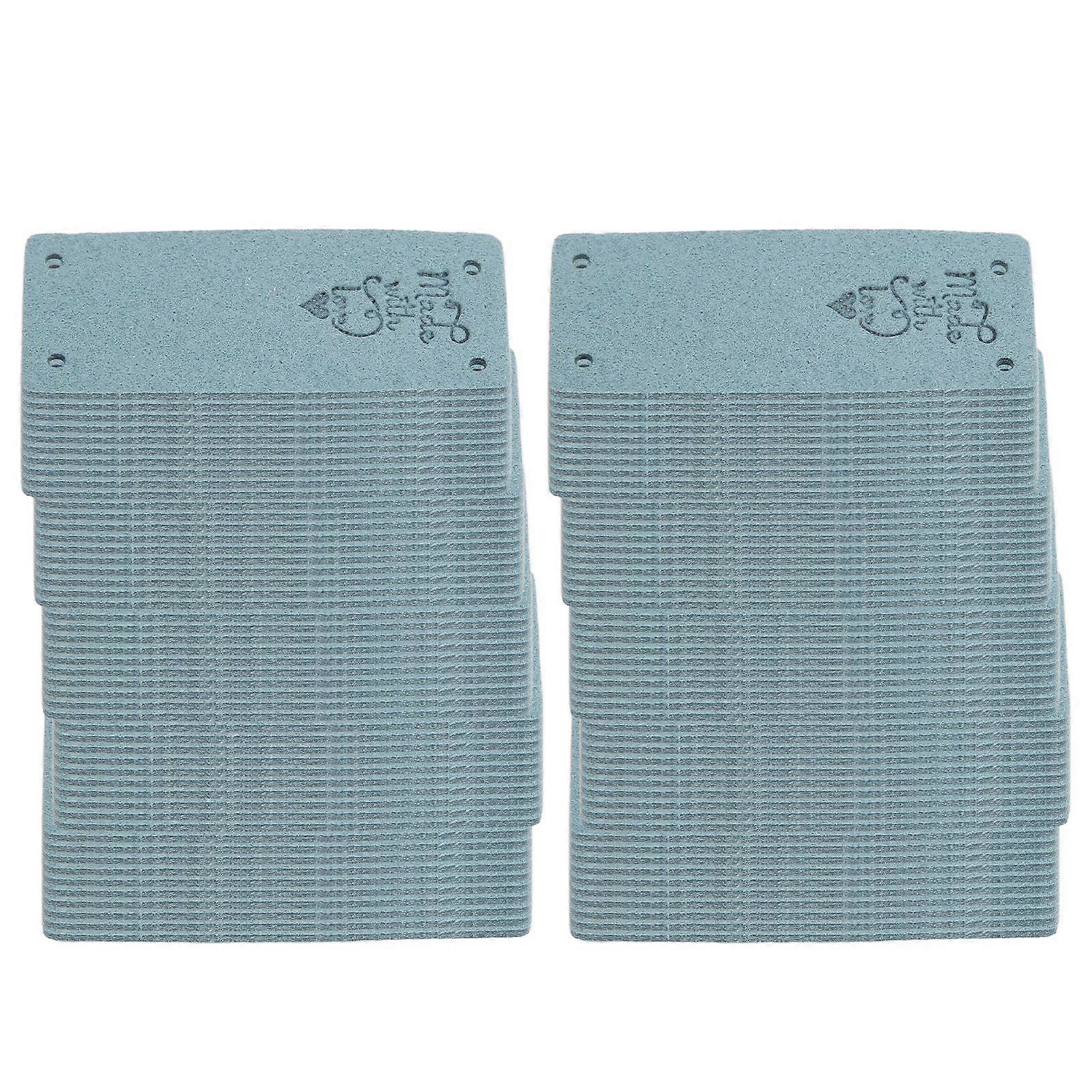 100pcs PU Leather Labels, 4-Hole DIY Accessories for Wallets
