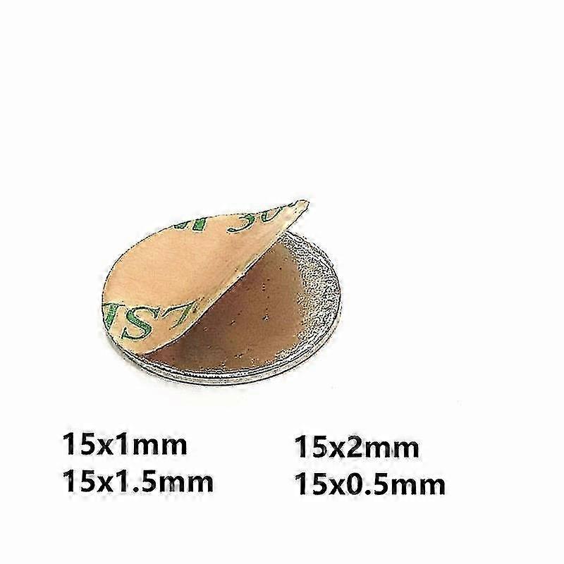 15mm Round Neodymium Magnets 10-100p with Adhesive Belt for Secure Mounting