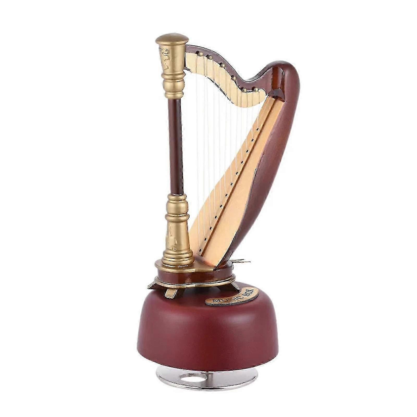 Miniature Harp Music Box For Desk Decoration And Gift-giving
