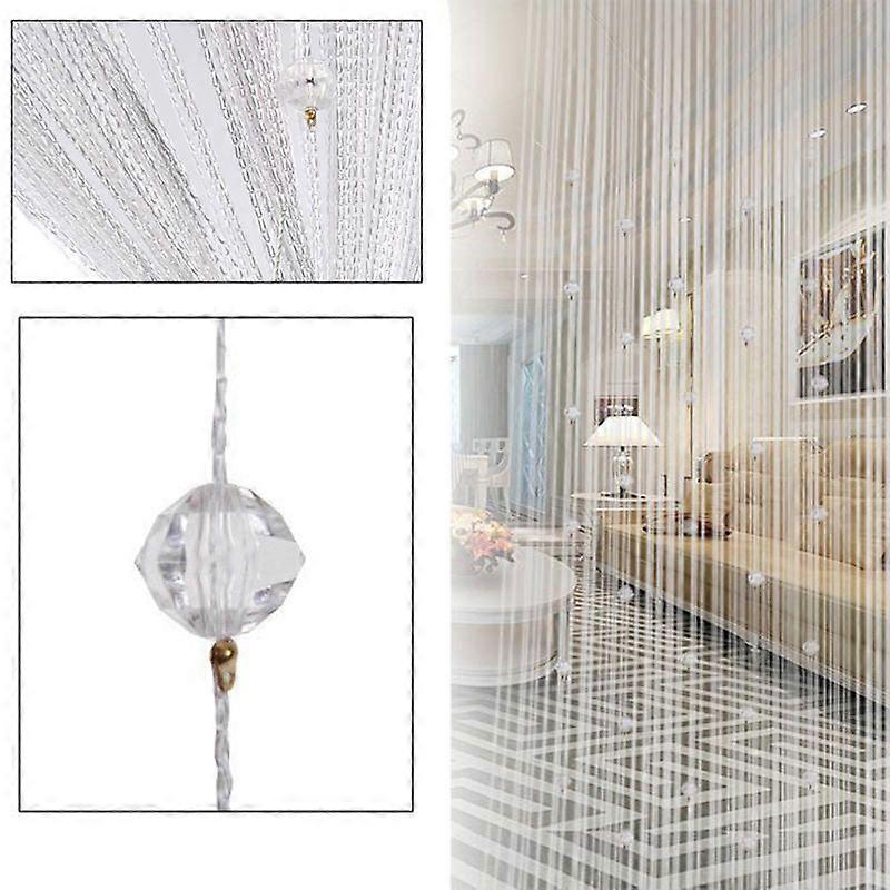 Decorative Door String Curtain Beads Wall Panel Fringe Window Divider Blind
