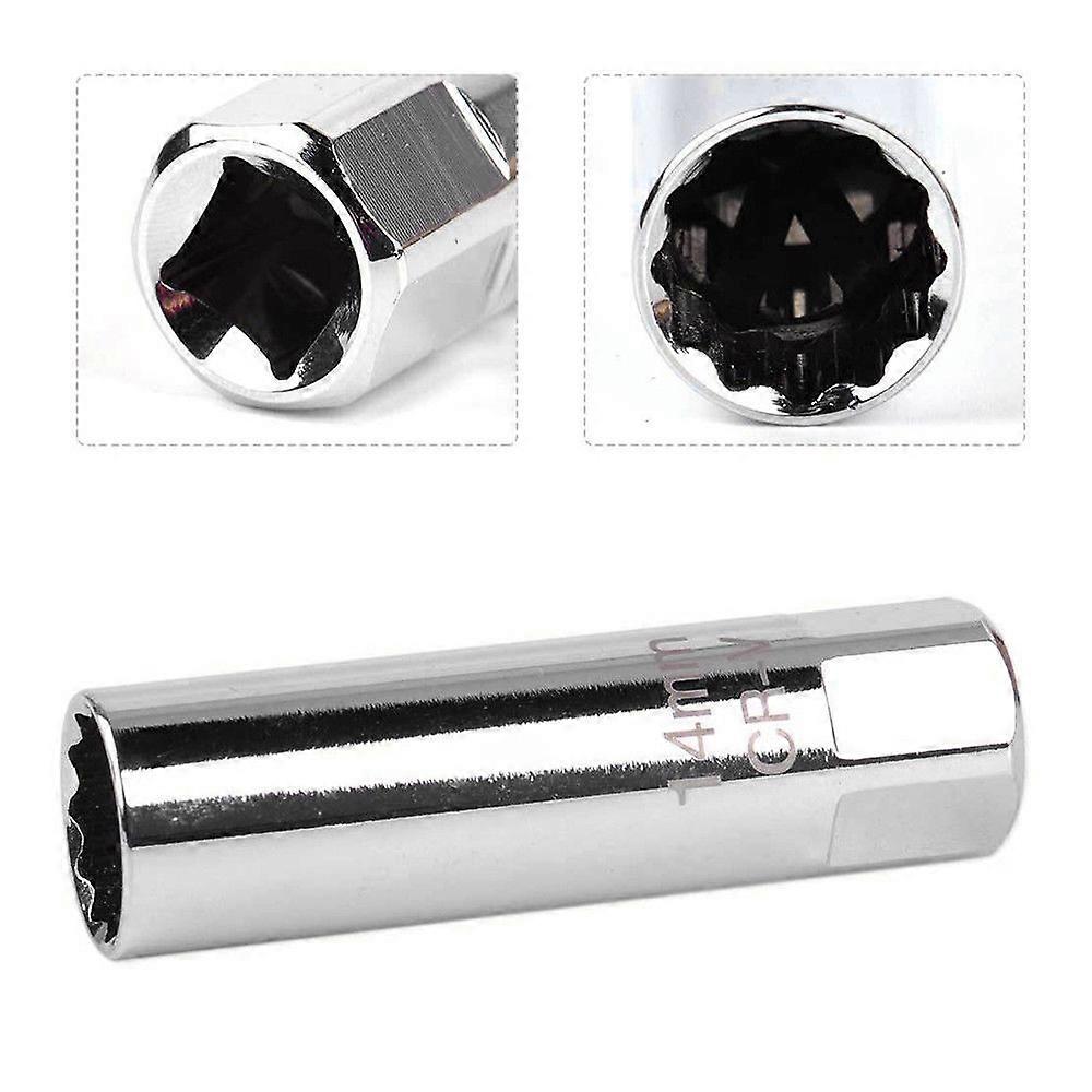 Premium 14mm Thin Wall Spark Plug Socket for BMW/MINI/Mercedes - 12-Point Design