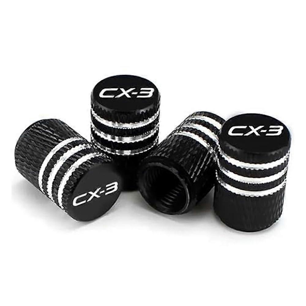 4 Pcs Car Tire Valve Stem Caps for Mazda CX3,Stem Caps LeakProof Corrosion Resistant Tire Valve Stems Caps Stem Accessories,D