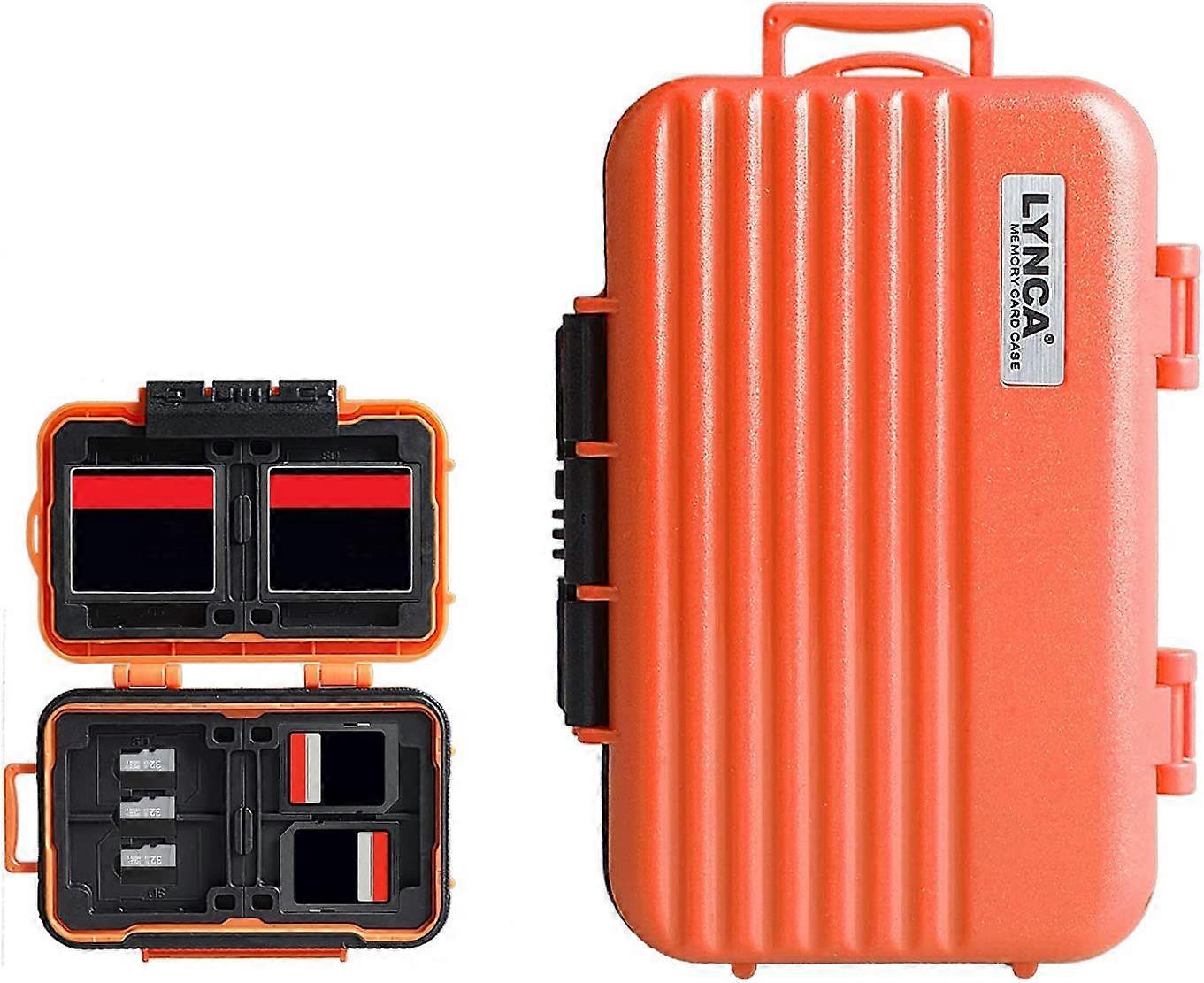 Memory Card Case Holder, Memory Card Hard Protector Case Professional Water-Resistant Anti-Shock Compact Camera Card Hard Storage Box for 8 SD Cards 4