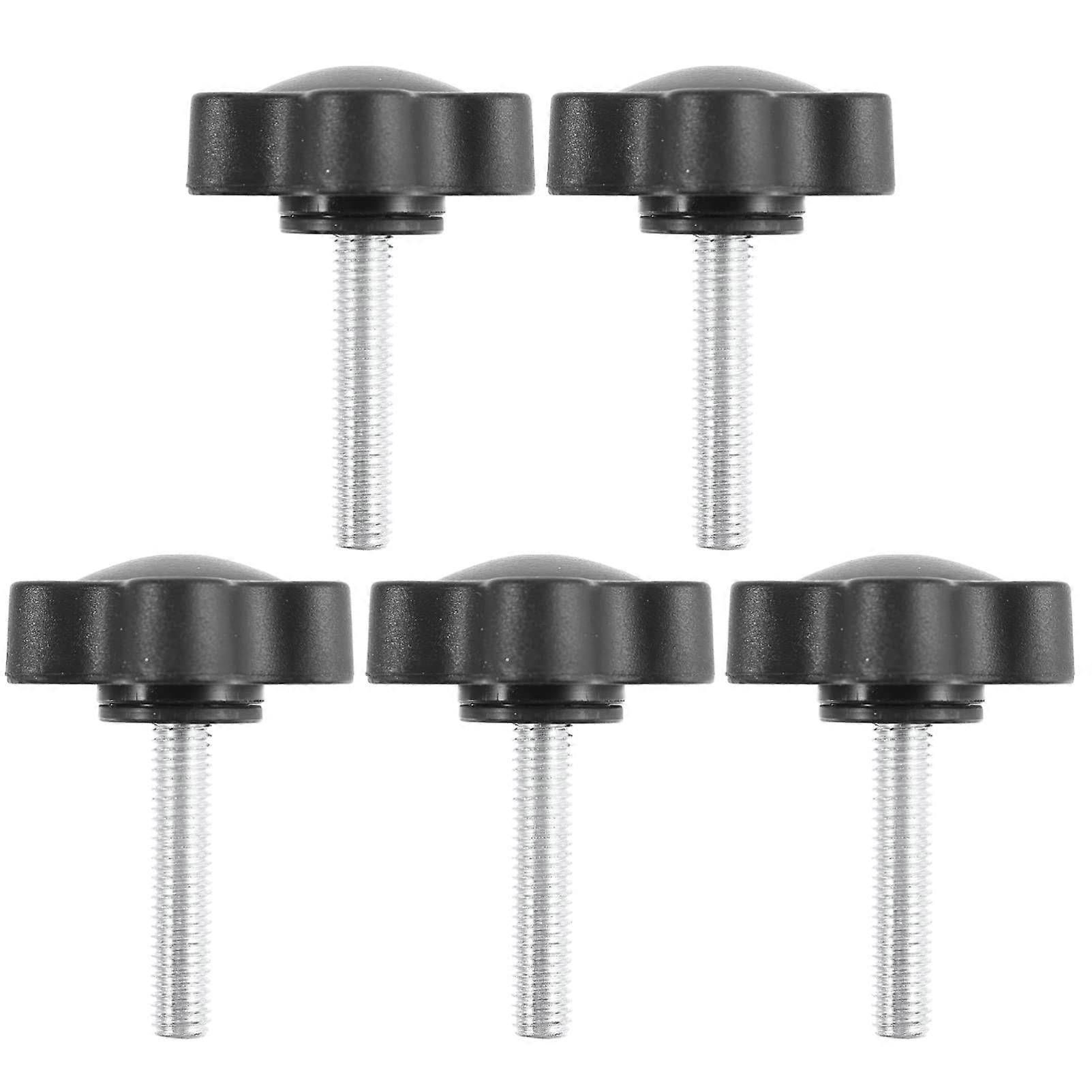 Practical 15pcs M8 Hand Screws Black Outdoor Deck Screws Comfortable Knobs