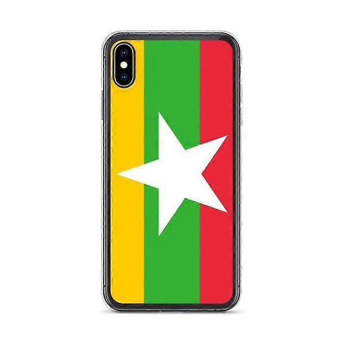 iPhone Case - Myanmar Flag - iPhone XS Max - Flexible - Full Protection - Multicolored