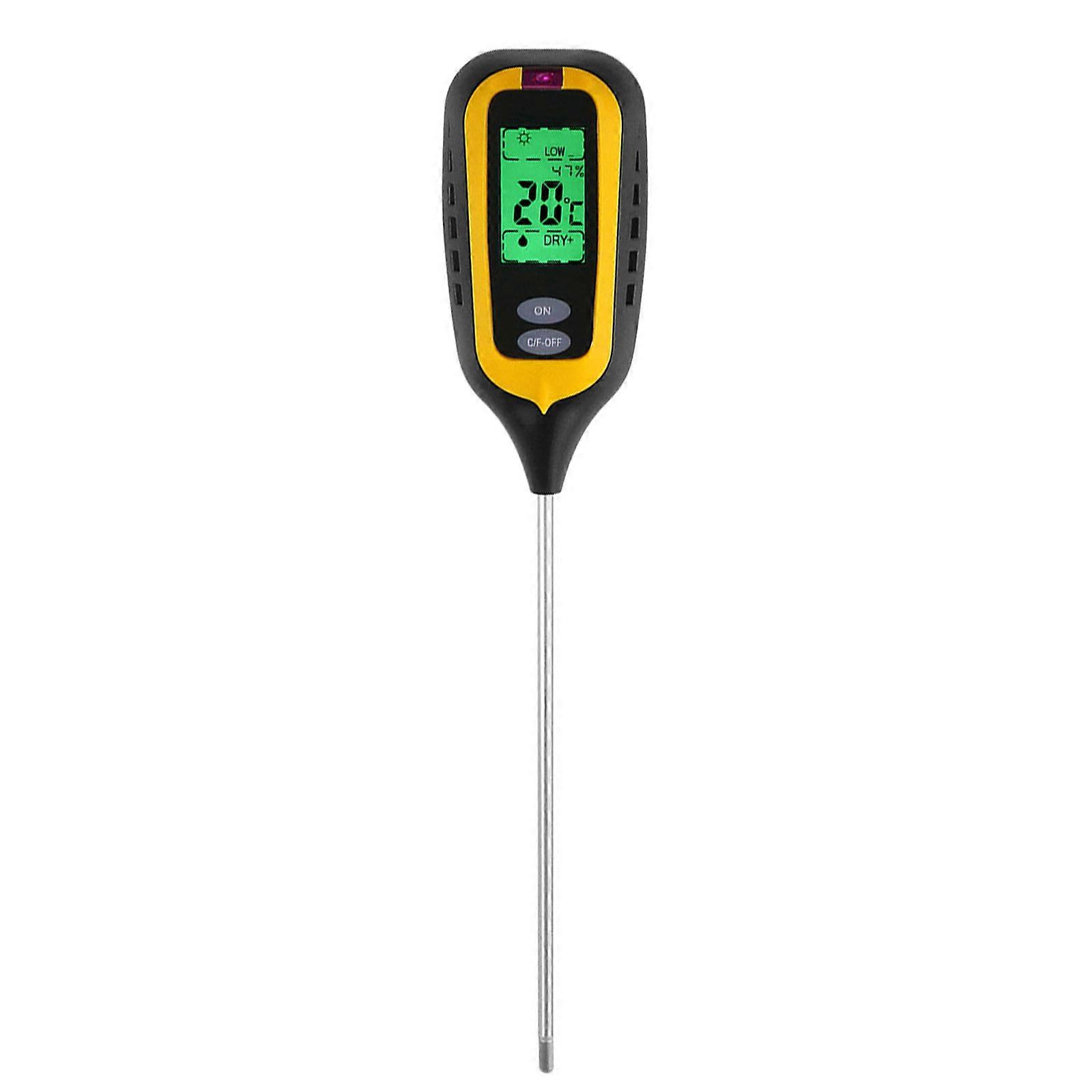 Soil Testing Set with LCD Screen for Accurate Measurement of Moisture Temperature Light and Humidity Indoor Outdoor Use