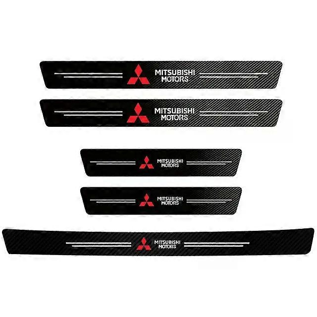 5pcs Car Door Sill Anti Scratch Protector Stickers Suitable for Mitsubishi Eclipse Lancer Outlander Pajero ASX Colt Space