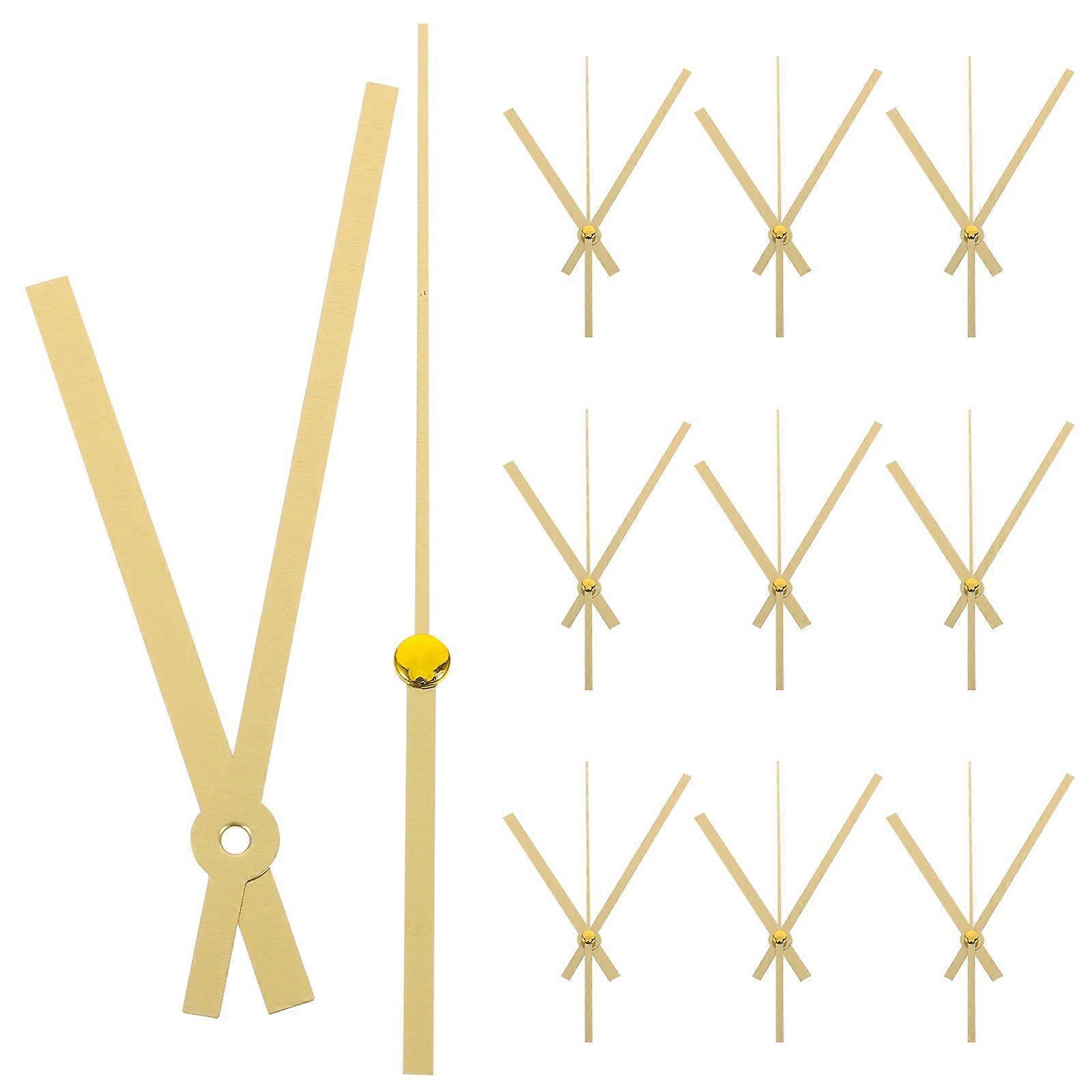 10 Sets Wear-resistant Clock Pointers Plastic Clock Hands Elegant Clock Parts Home Supply