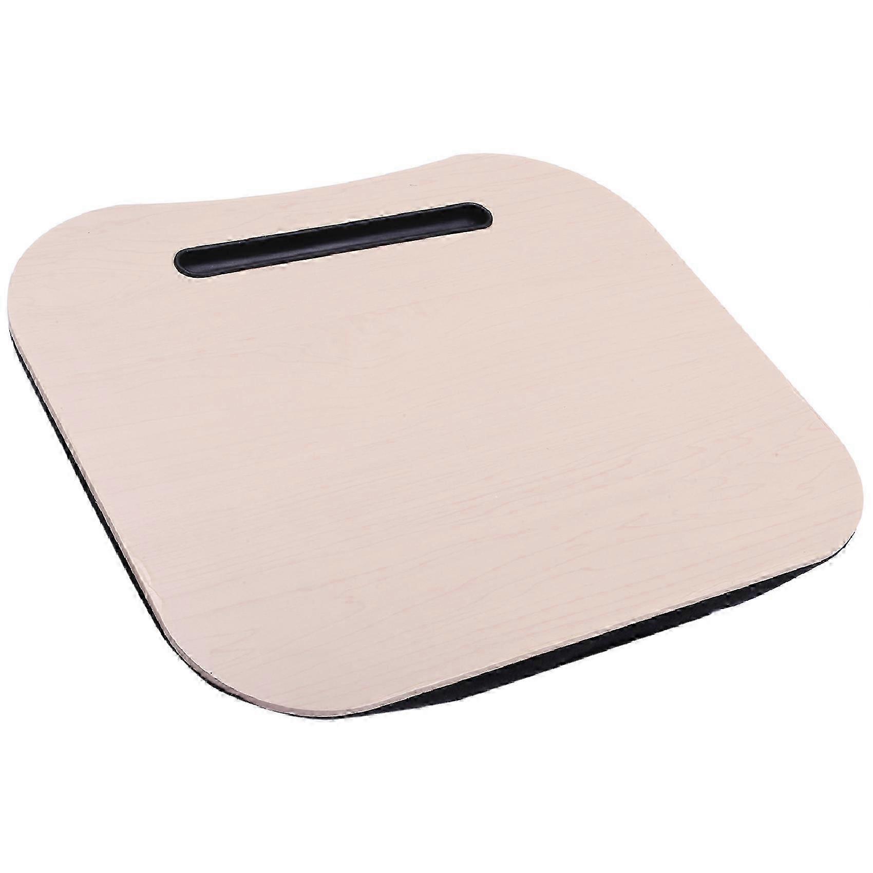 Adjustable Lap Desk with Cup Holder, Portable Bed Tray for Laptop Tablet Reading Writing, Knee Cushion Sofa Office Use