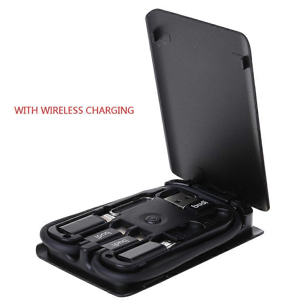 LED Light USB Type C Portable Data Cable Smart Adapter Card Storage Box Memory Card Reader for Laptop Smart Phone Tablet  Black