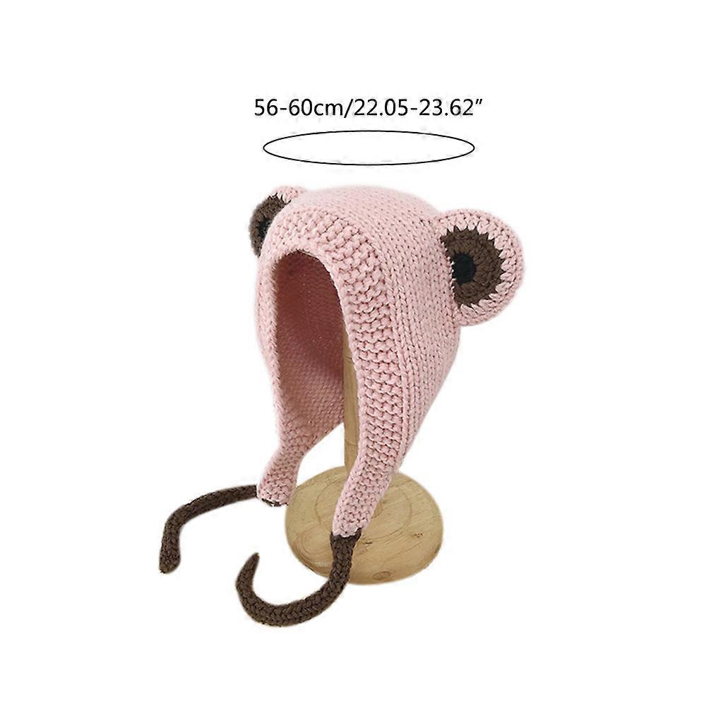 Cappello Uncinetto A Forma Di Rana – Modello Invernale Con Occhi 3D, Regolabile, Unisex Per Adulti E Bambini