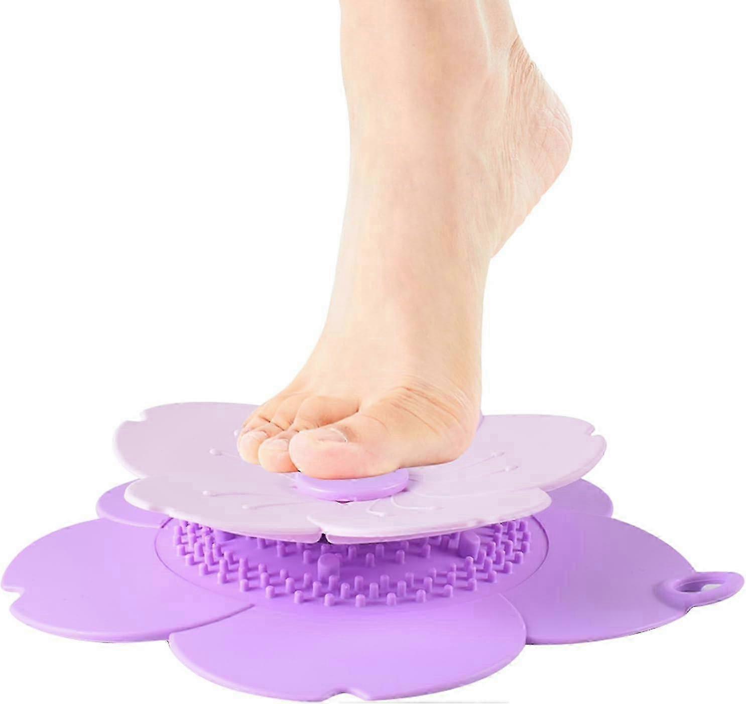 ماسك استنزاف الشعر للاستحمام ، مصفاة حوض استحمام سيليكون 6.49 × 6.88 بوصة ، غطاء سدادة حوض 2 في 1 - أرجواني