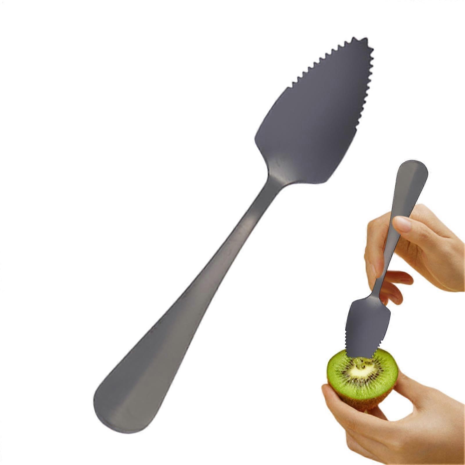 Grapefruit spoon with spoon with a stainless steel spoon with serrated edge, flying kitchentable for fruits, pickup of C. Black