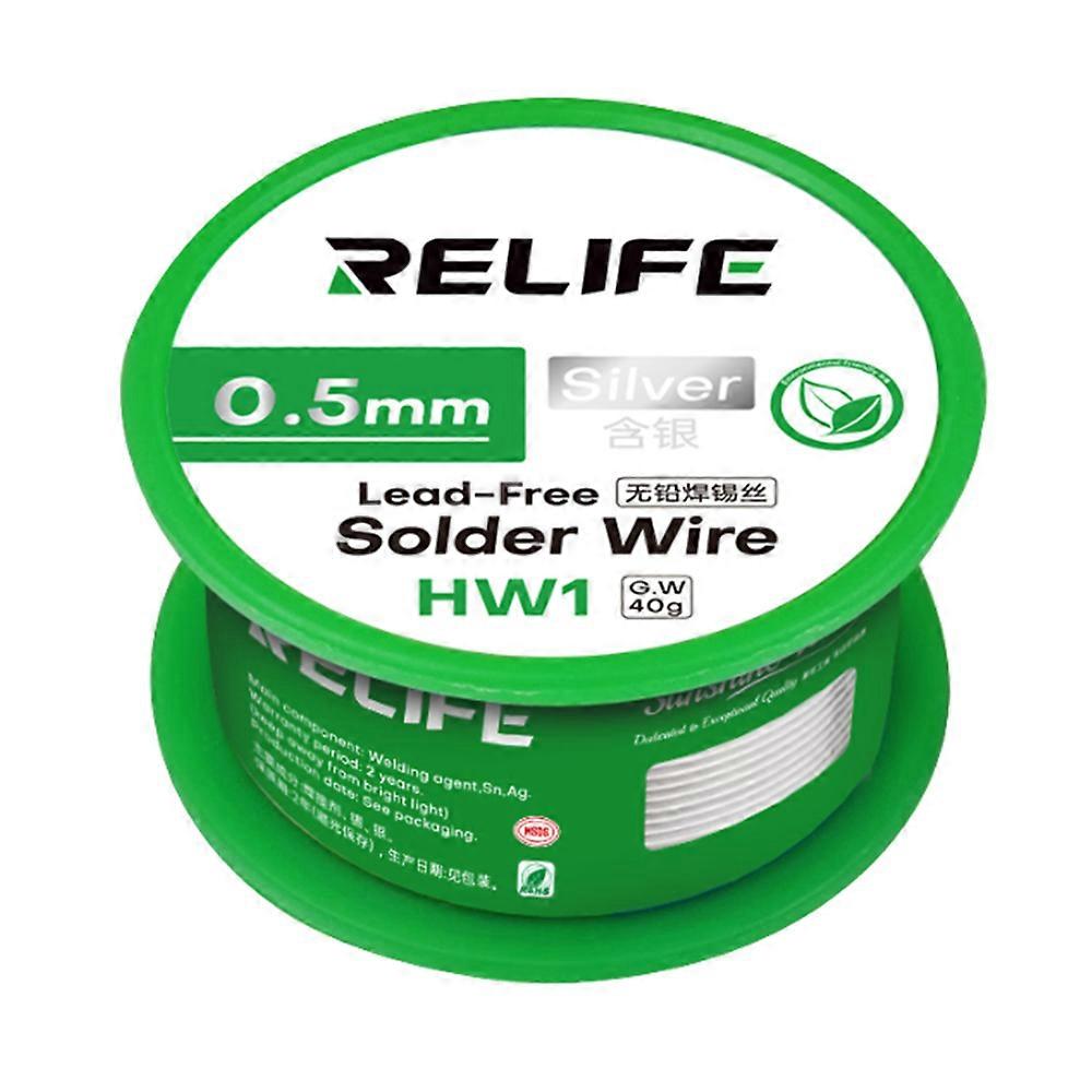 TKdaddy はんだ付けワイヤ RELIFE HW1 40g 鉛フリーはんだワイヤ 0.5mm 回路基板 携帯電話機器用ツール