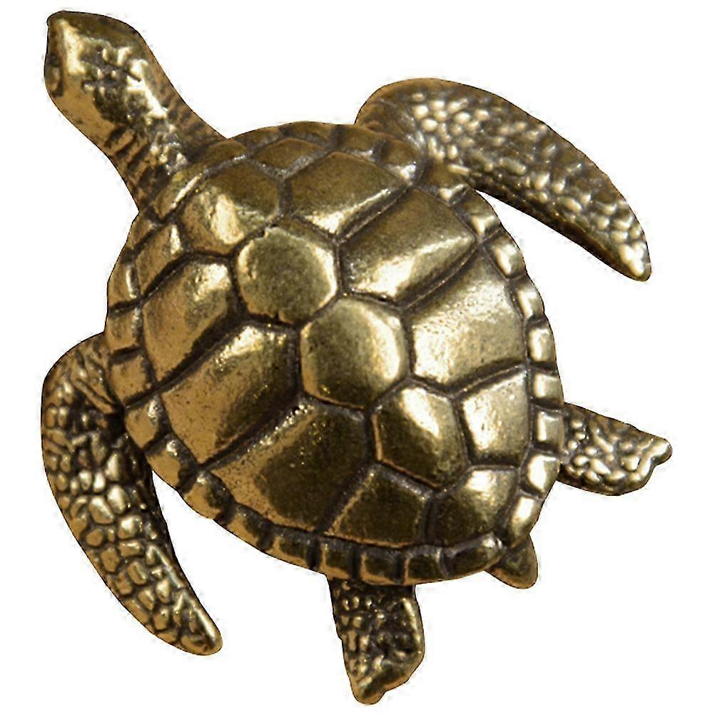 Turtle Figurine Retro Brass Turtle Ornament Turtle Figurine Desktop Brass Statue Vintage Decor