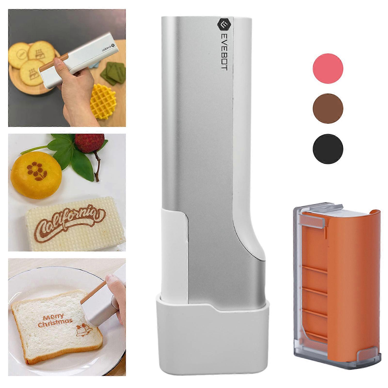 Printpen Handheld Food Printer Portable Mini Art Inkjet DIY Patterns Design BT Wireless Connect Suitable for Restaurants Bakeries Cafes Bread Biscuit