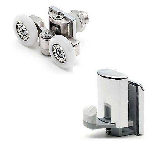 Two Shower Door Rollers/runners/ 2 Hooks/guides Wheels Diameter