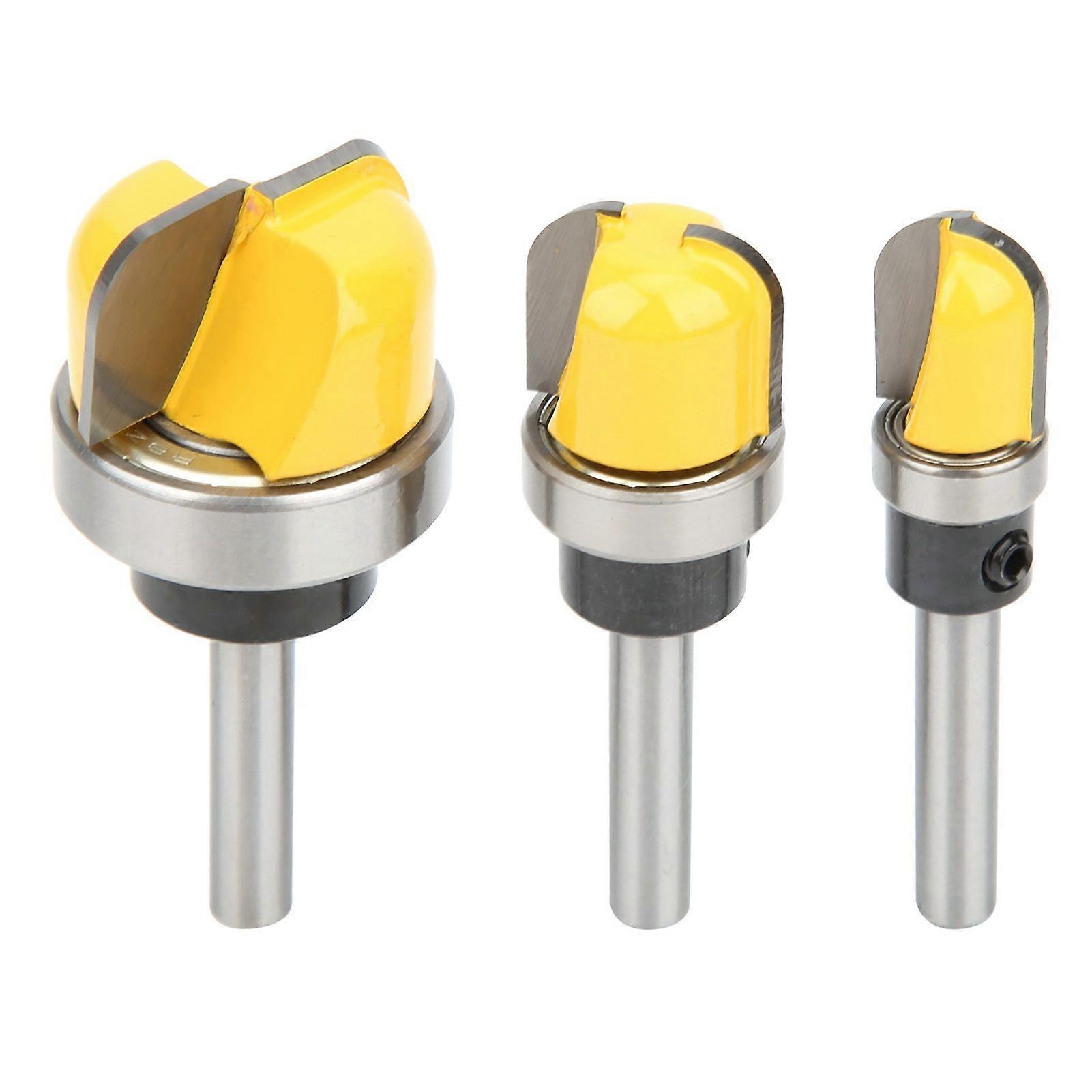 High quality  3-piece set of deep round bottom router bits
