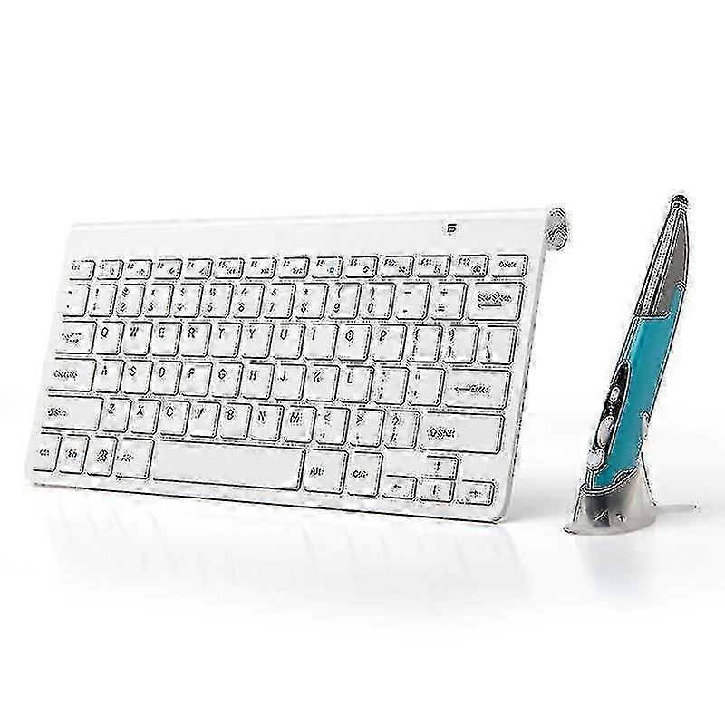 Computer Accessory Sets Km-909 2.4ghz Smart Stylus Pen Wireless Optical Mouse + Wireless Keyboard Set White