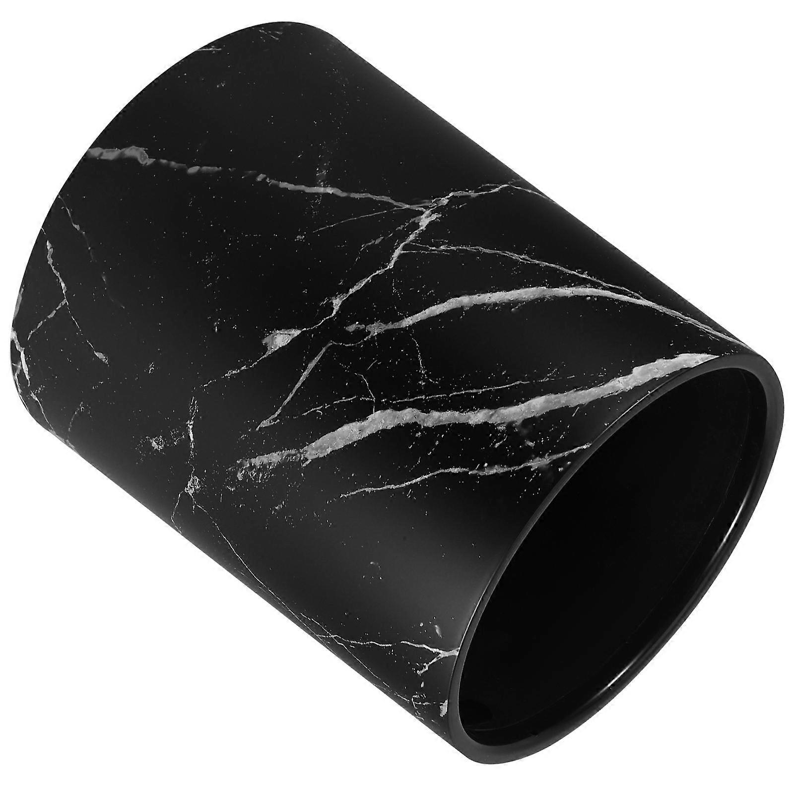 Marbling Trash Can Round Lidless Garbage Container for Home Use