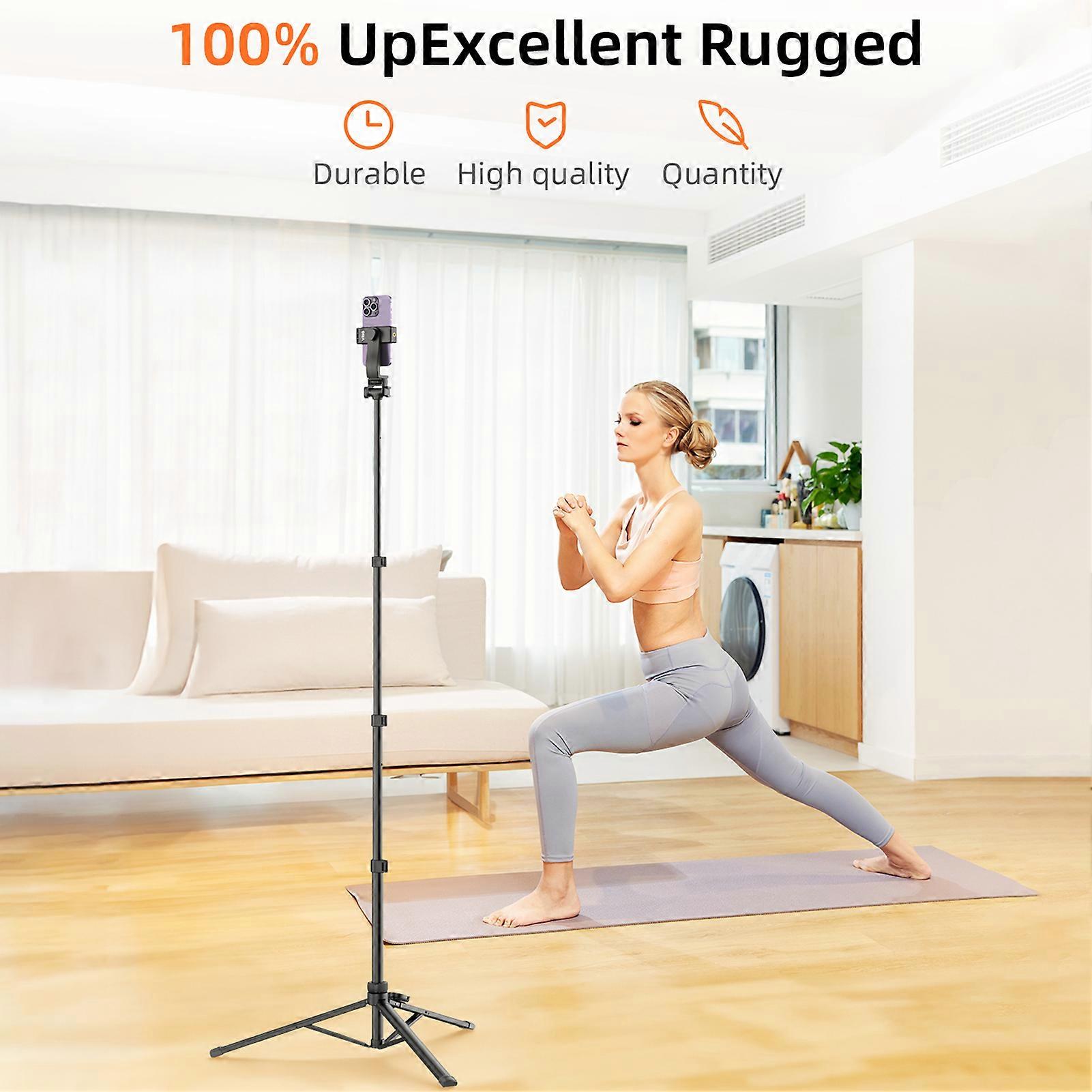Andoer TP-14 Portable Tripod Stand - 160cm, 5kg Load, Height Adjustable, Remote Control