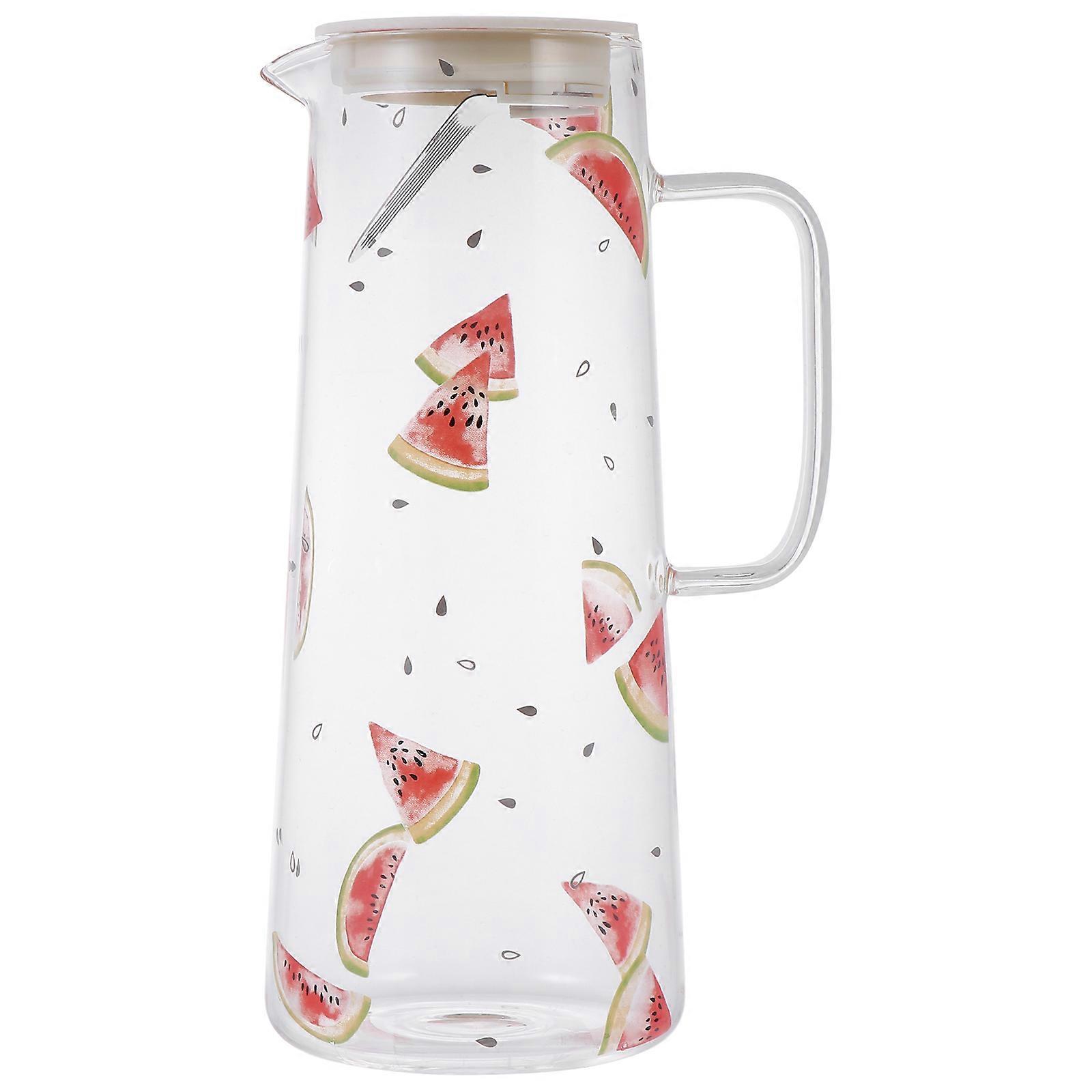Kettle Glass Water Pot Household Users Storage for Hot Water and Cold Water Glass Jug 1Pack