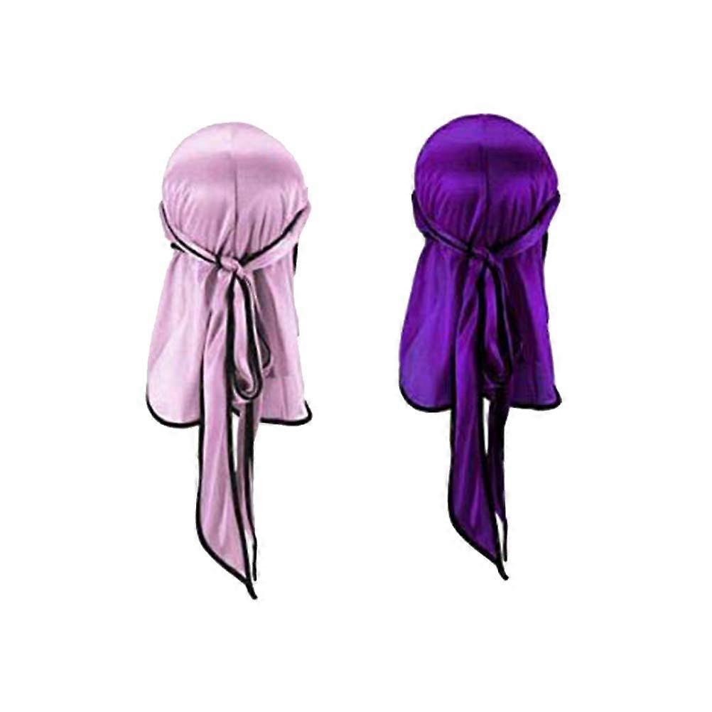 Headwear Turbans Silk Fabrics Head Coverage Outdoor Size Fits All 2Pack