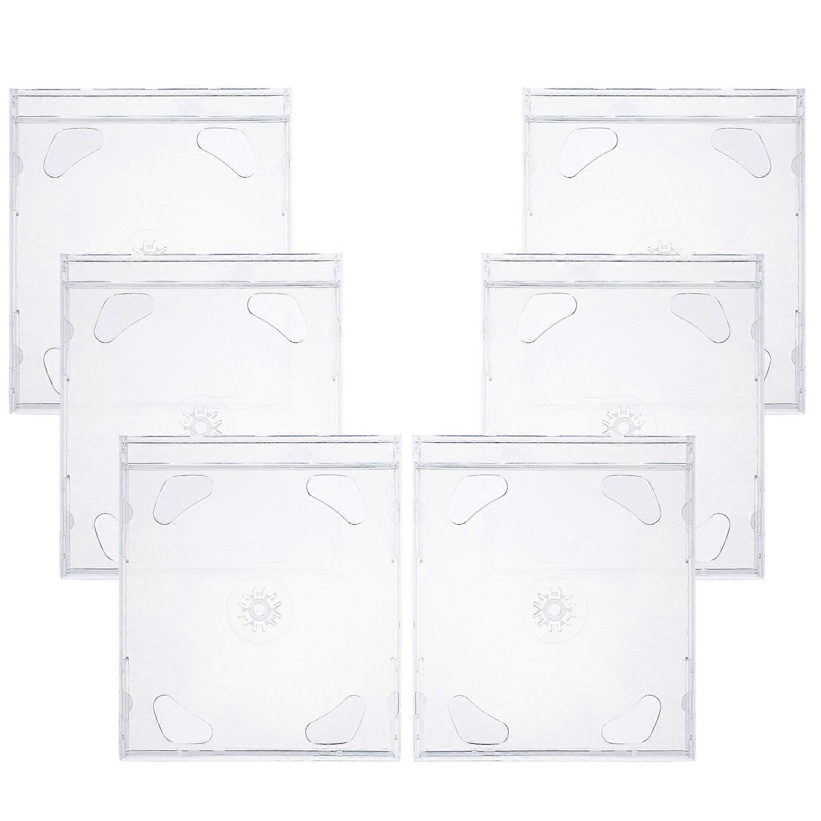 Cd Box Portable Storage Organizer For Pc Driver Discs Rectangular 14.40X12.60X0.60CM 6Pcs