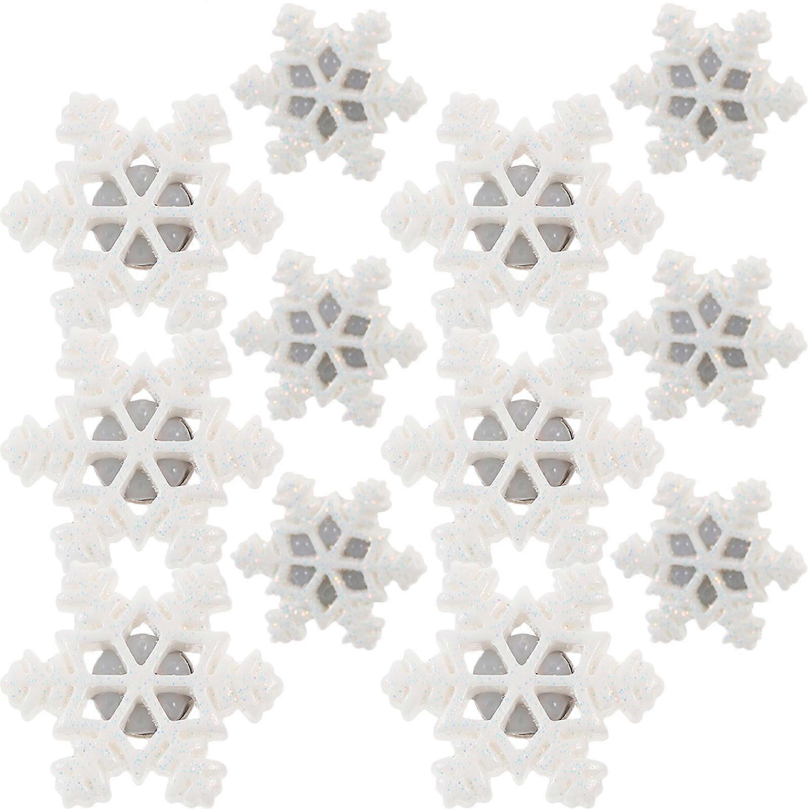 Decorative Snowflake Push Pins Stationery Decoration Christmas Atmosphere Creation 2.7X1.5cm 30Pcs