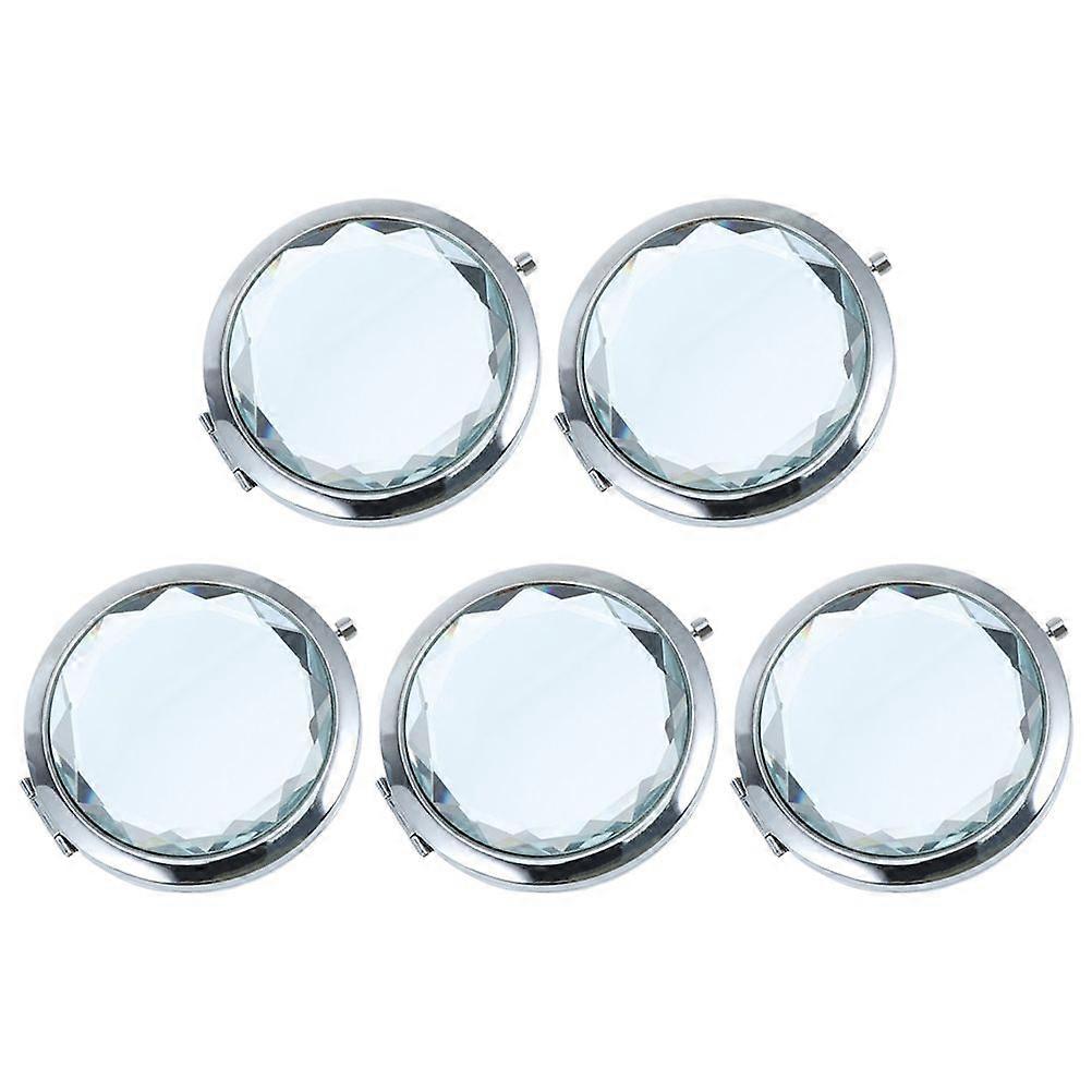 5Pcs Foldable Makeup Mirrors Creative Antique Mirrors Small Double-sided Mirrors