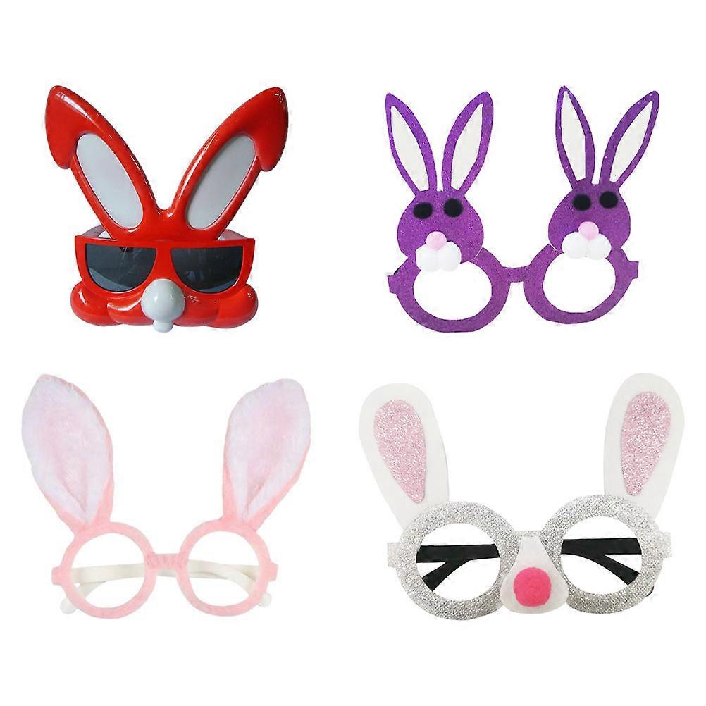 Party Eyeglasses Rabbit Design Glasses for Decor 4Pcs Props