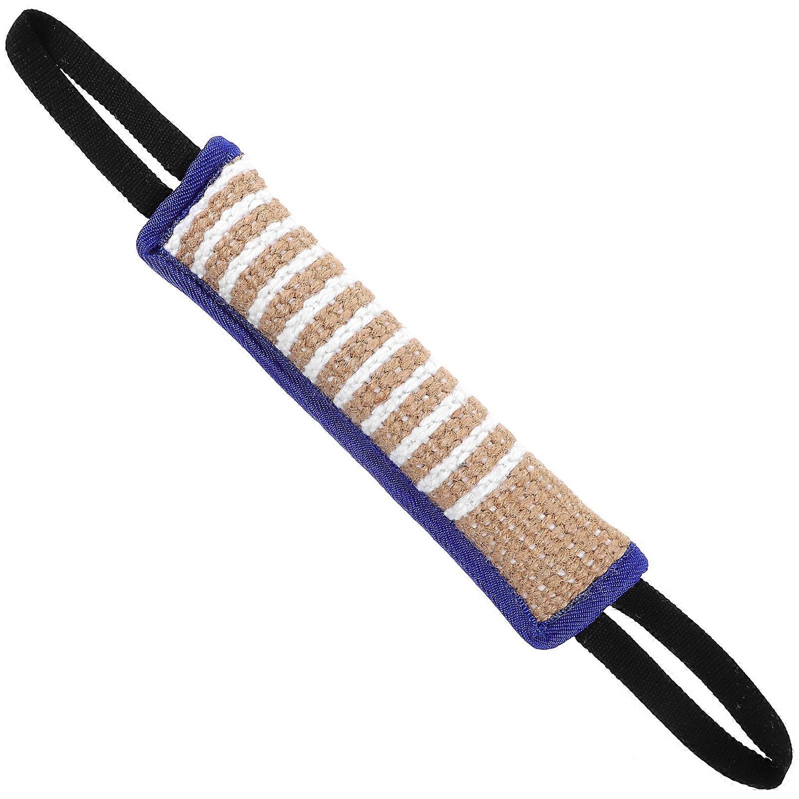 Tough Jute Bite Pillow Dog Training Toy For Large Dogs Daily Use 58x6.5x4cm Interactive Play 1Set